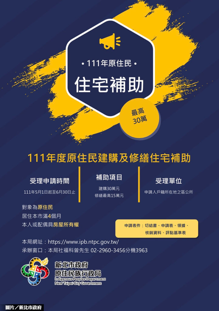 新北原住民福音! 買房最高補助30萬